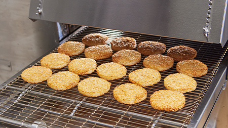 Rice patties after cooking.